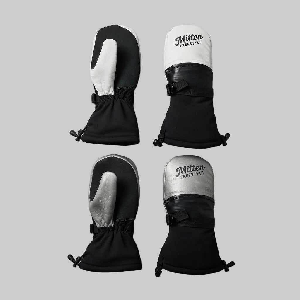 Mitten Freestyle Leather Mitten with Kevlar No-Tear Technology (KNTT) - White/Black