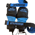 Mitten Freestyle Leather-Kevlar No-Tear Mitten + Exposed Hand Technology - Baby Blue / Black