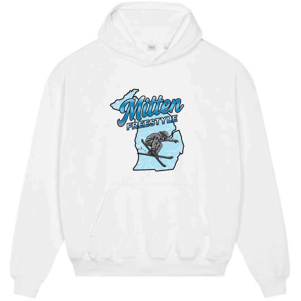 ~Mitten Freestyle Dry Hooded Michigan Tribute Sweatshirt in White