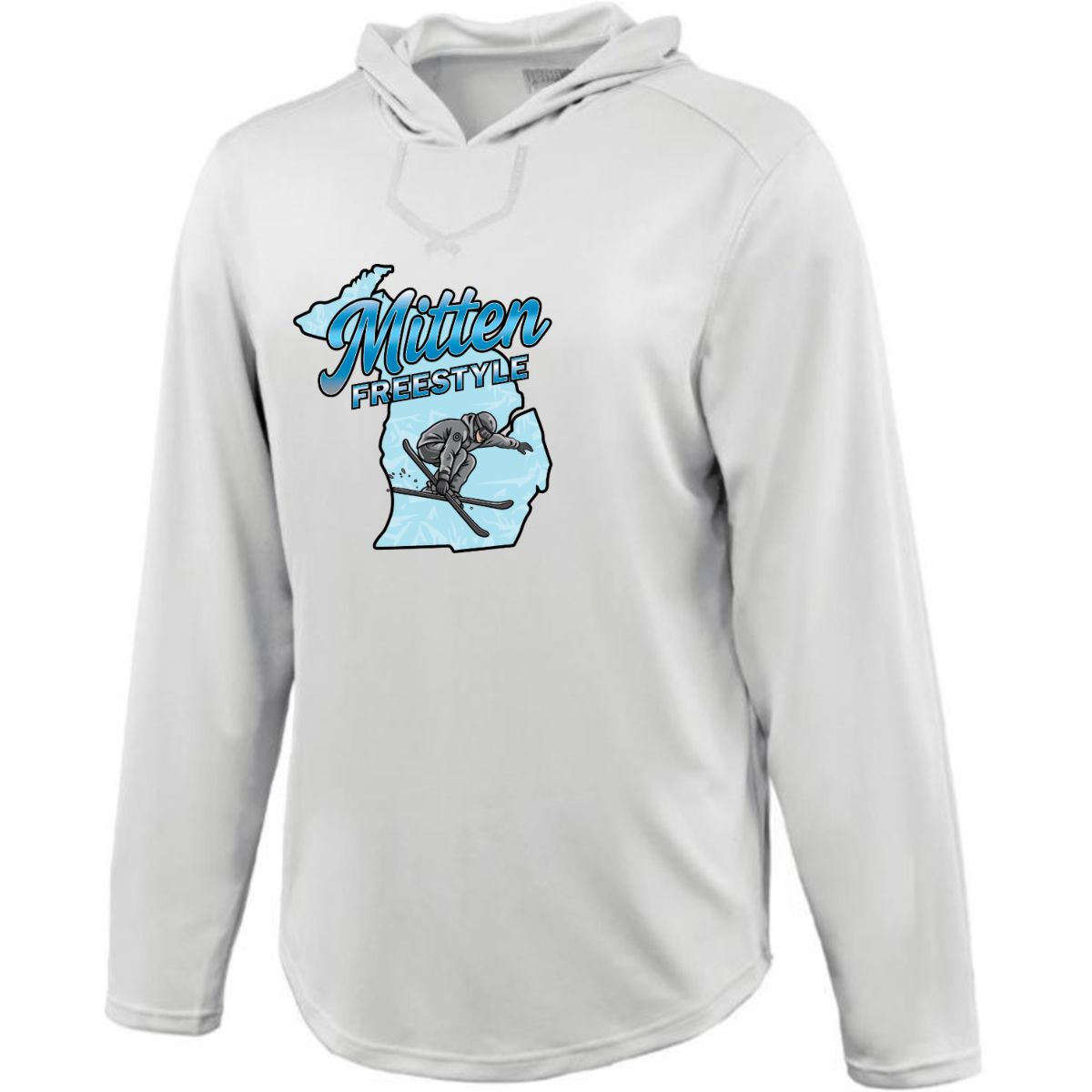 ~Mitten Freestyle Trophy Michigan Tribute Hoody in White