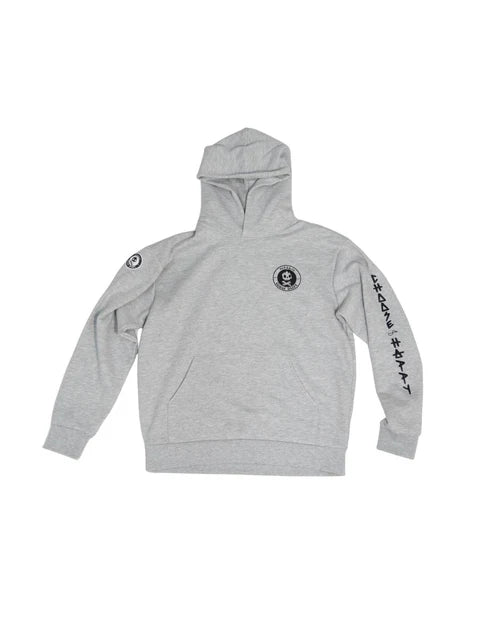 Skroove Choose Happy Shred Squad Grey Heather Midweight Hoodie