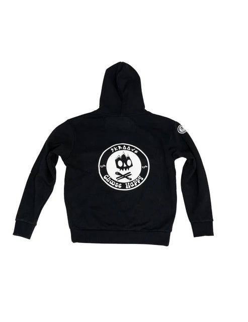 Skroove Choose Happy Shred Squad Black Heavyweight Hoodie