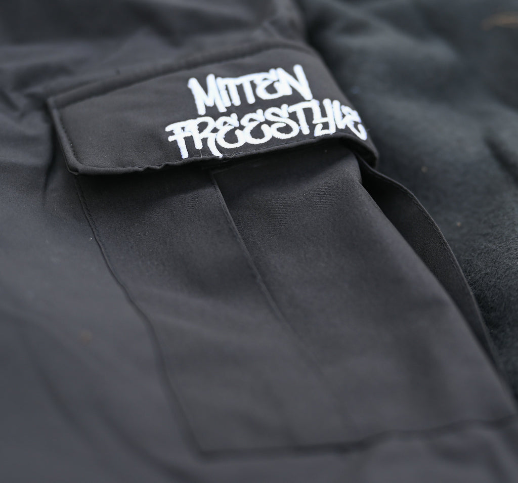 Mitten Freestyle Baggy Cargo Snow Pants - Black