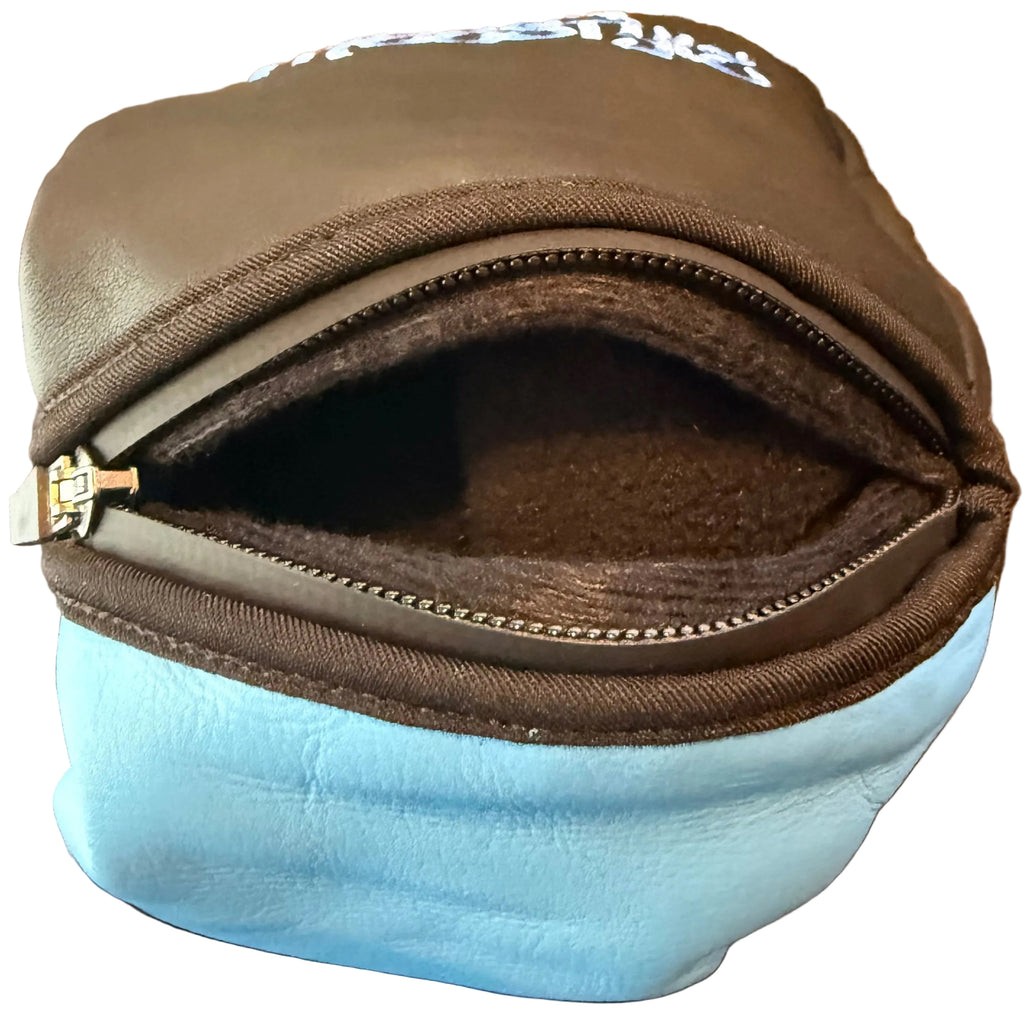 Mitten Freestyle Leather-Kevlar No-Tear Mitten + Exposed Hand Technology - Baby Blue / Black