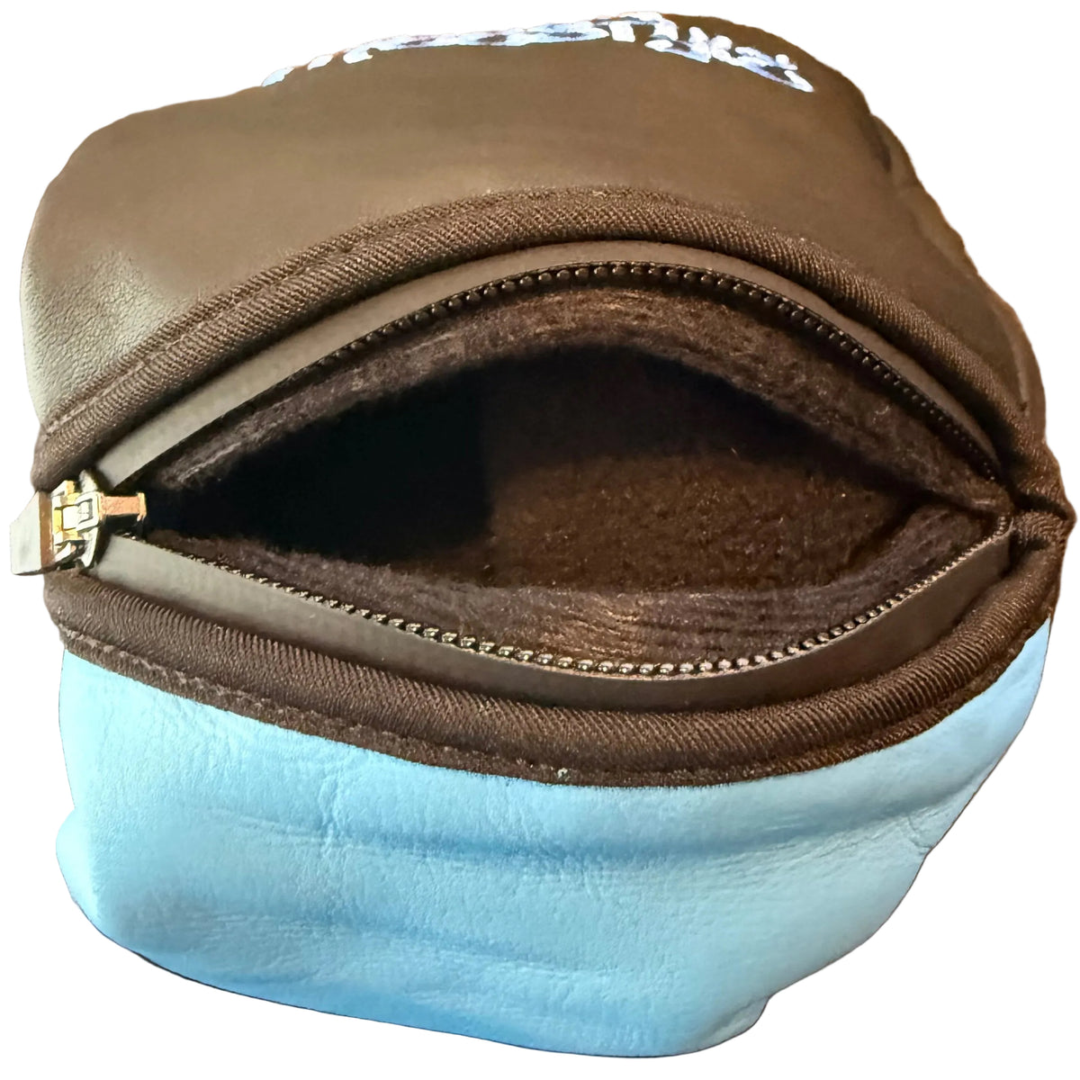 Mitten Freestyle Leather-Kevlar No-Tear Mitten + Exposed Hand Technology - Baby Blue / Black