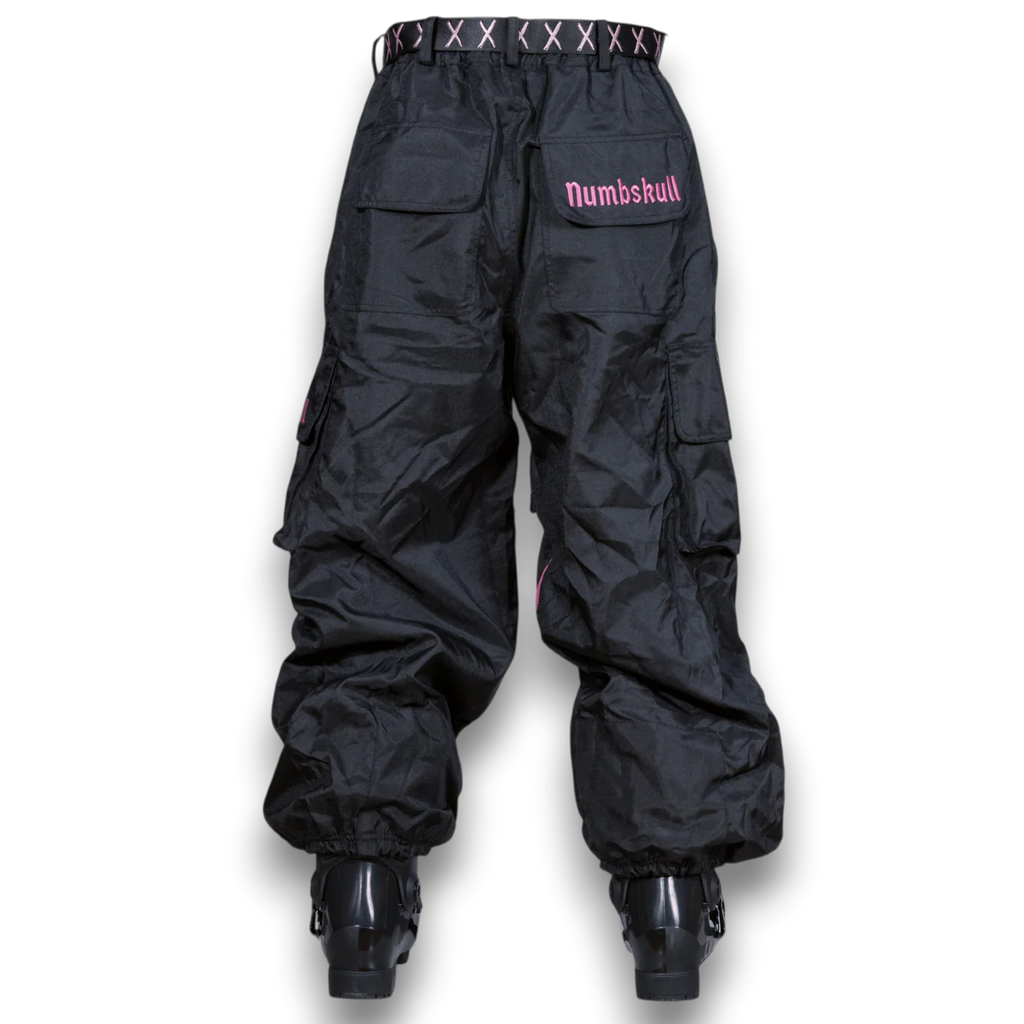 Numbskull Slacker Baggy Snow Pant 2.0 - Black/Pink