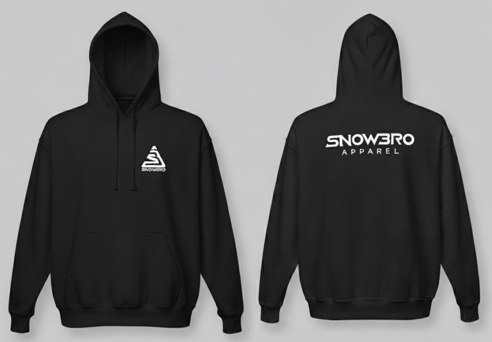 Snowbro Apparel Classic Hoodie in Black