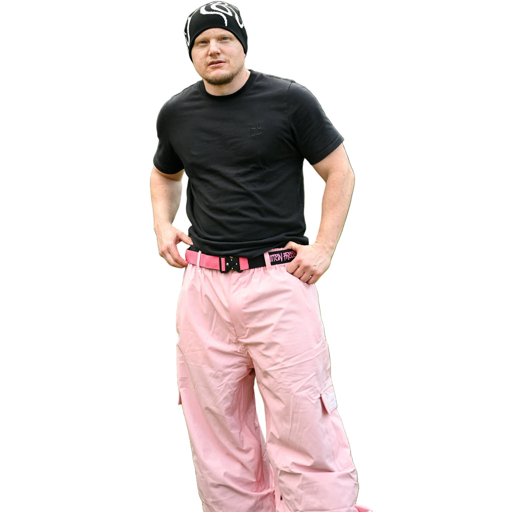Mitten Freestyle Baggy Cargo Snow Pants - Pink