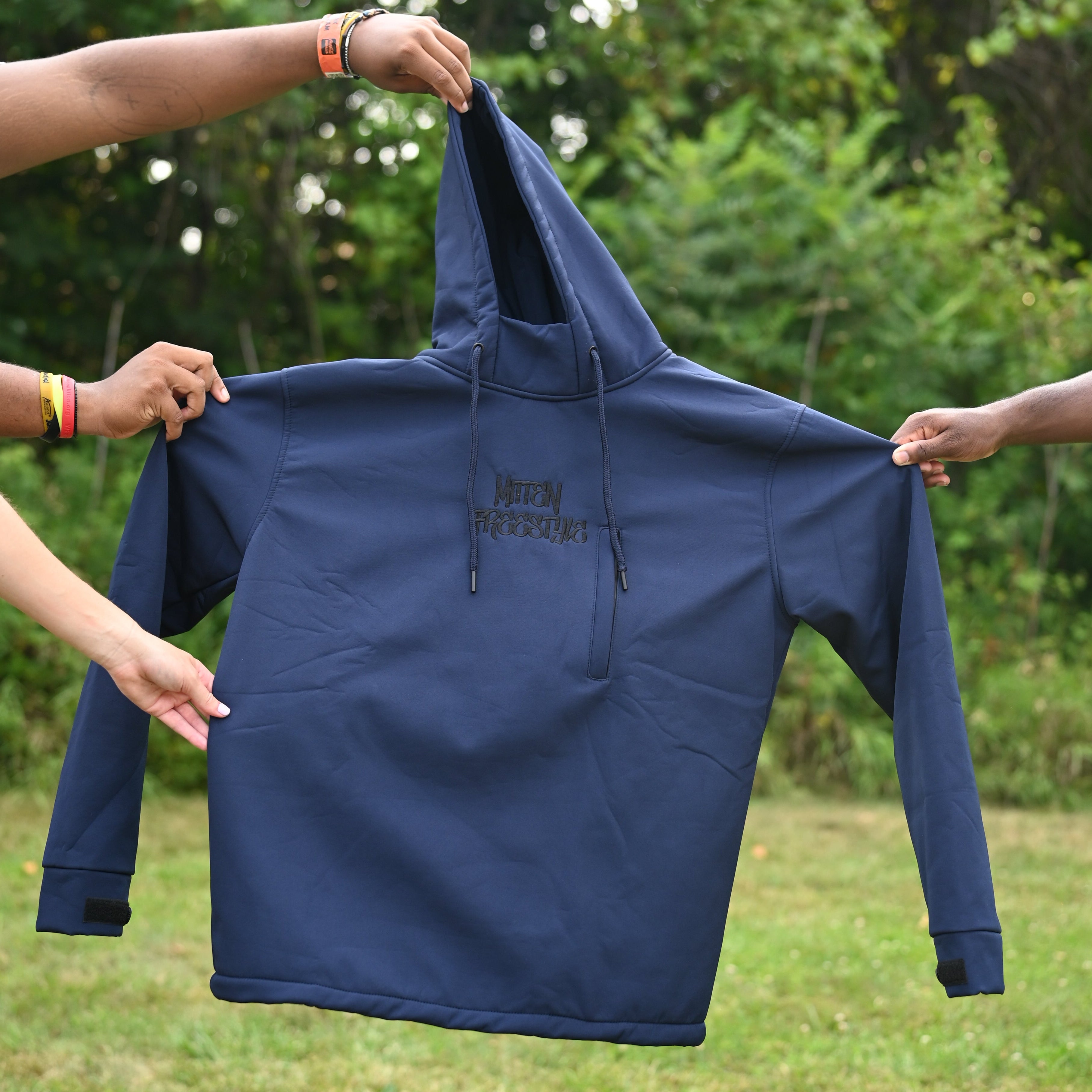 Mitten Freestyle Waterproof Hoodie - Blue