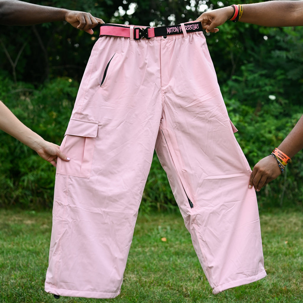 Mitten Freestyle Baggy Cargo Snow Pants - Pink