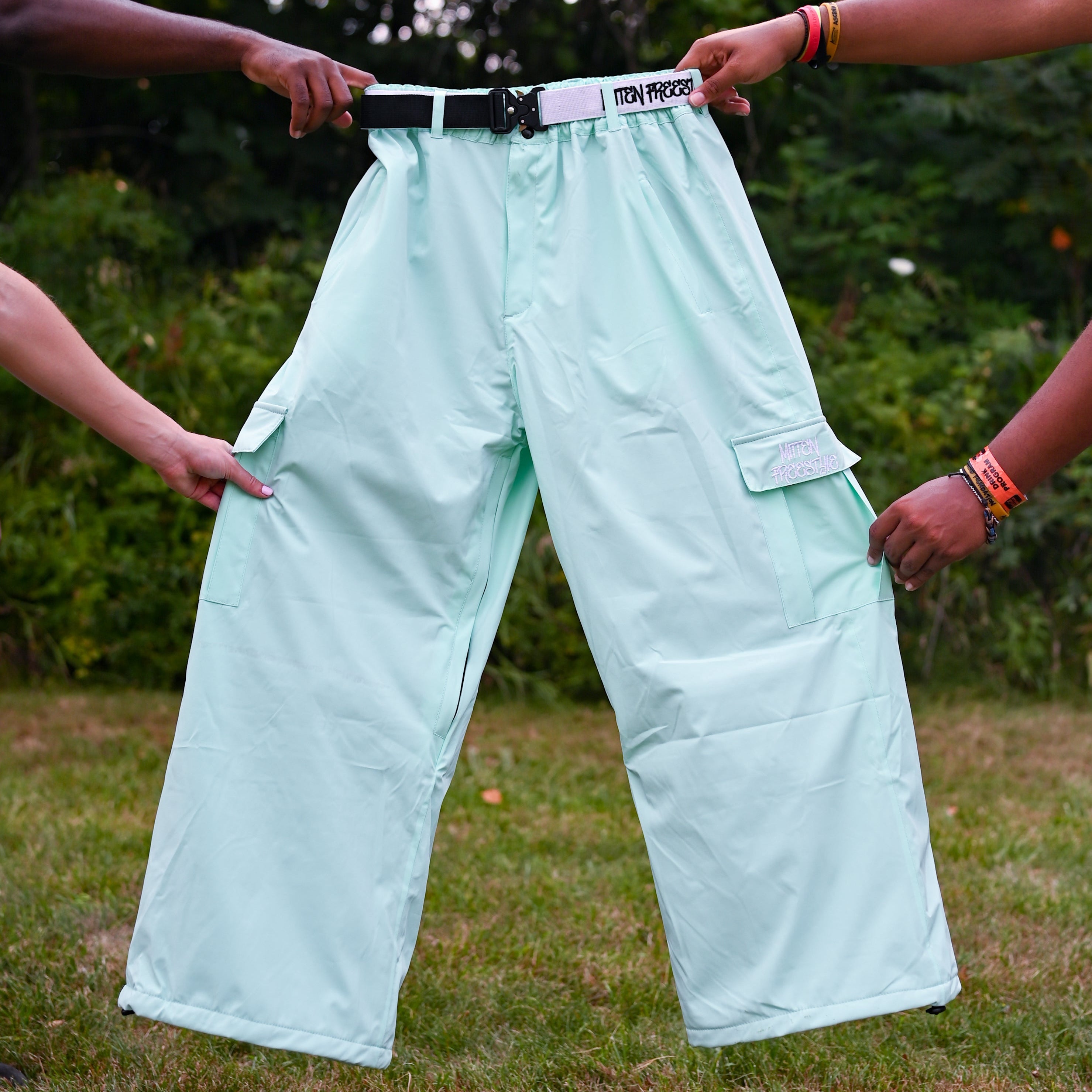 Mitten Freestyle Baggy Cargo Snow Pants - Mint