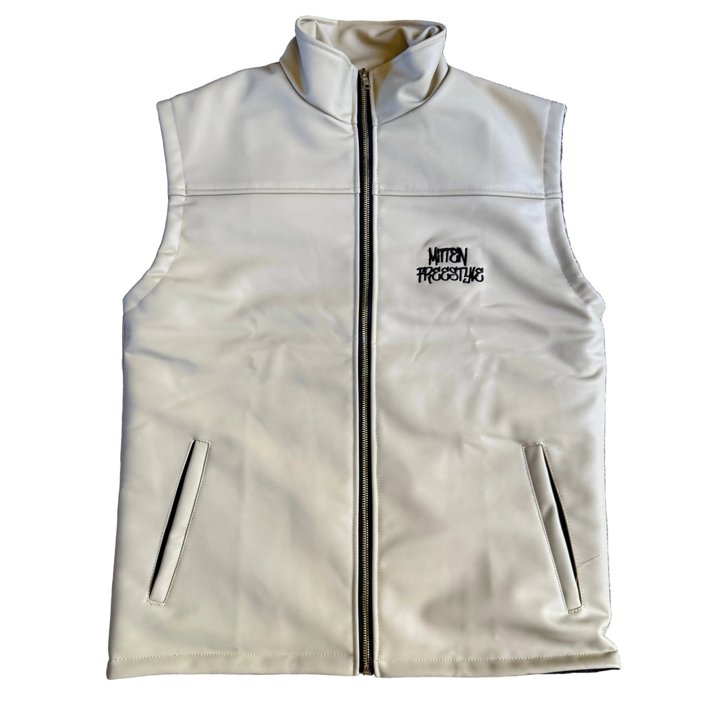 Mitten Freestyle Faux Leather Vest - LARGE