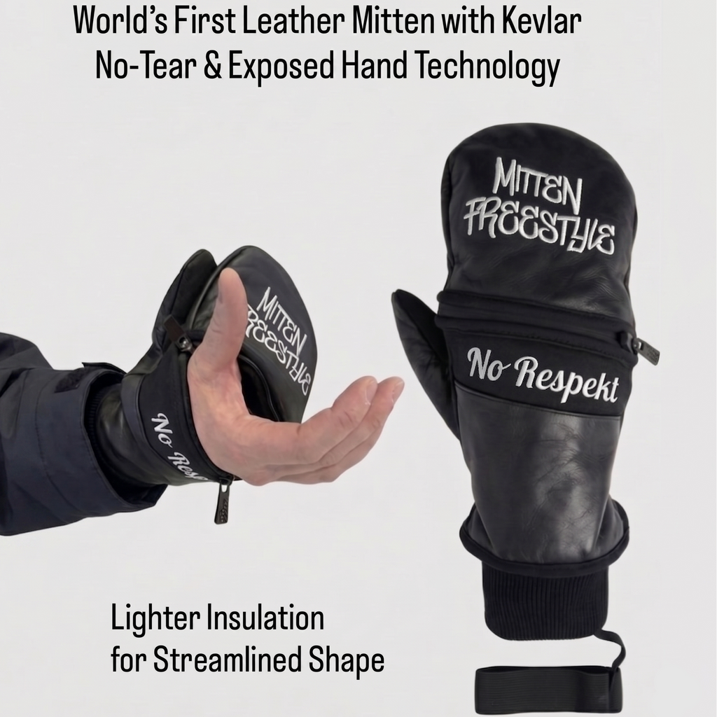 Mitten Freestyle / No Respekt Board Collab Mitten - Inspired by Kian Gabrinski - White lettering