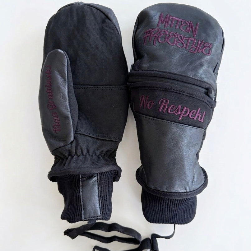 Mitten Freestyle / No Respekt Board Collab Mitten - Inspired by Kian Gabrinski - Dark Purple lettering