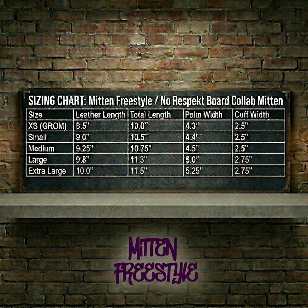 Mitten Freestyle / No Respekt Board Co Collab Mitten - White lettering