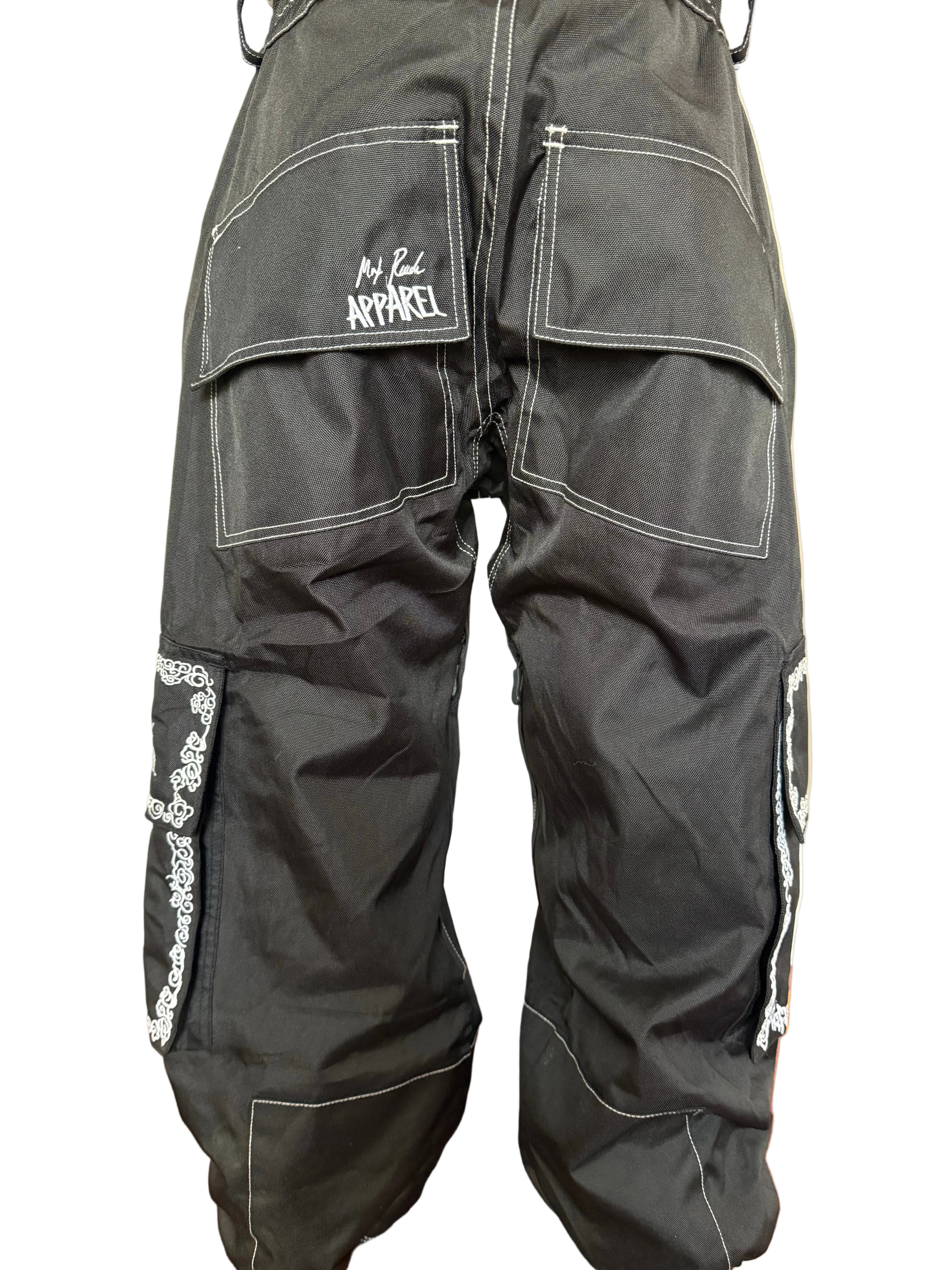 Max Reade Apparel GROM (XS) Snow Pants - White on Black