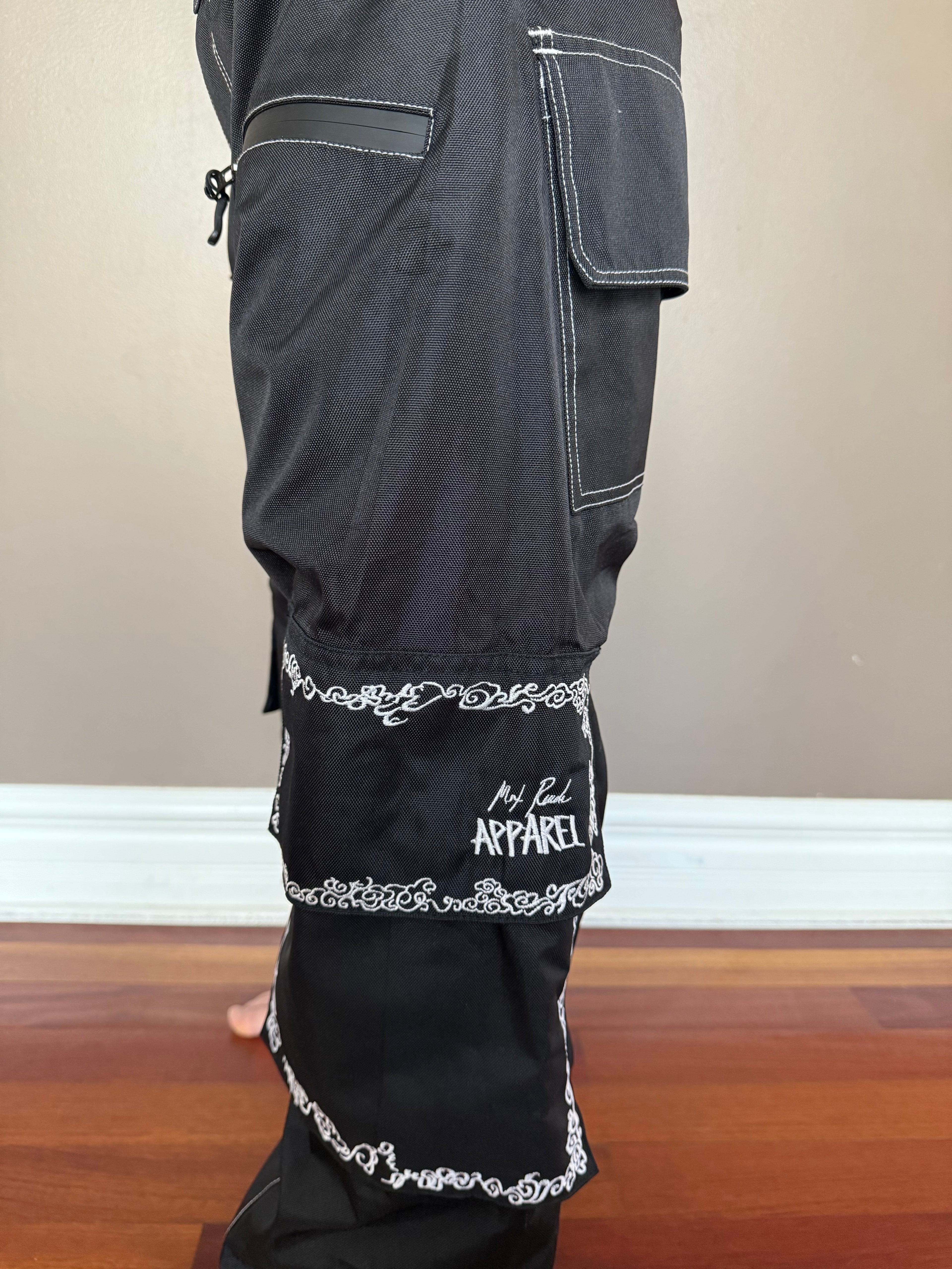 Max Reade Apparel GROM (XS) Snow Pants - White on Black