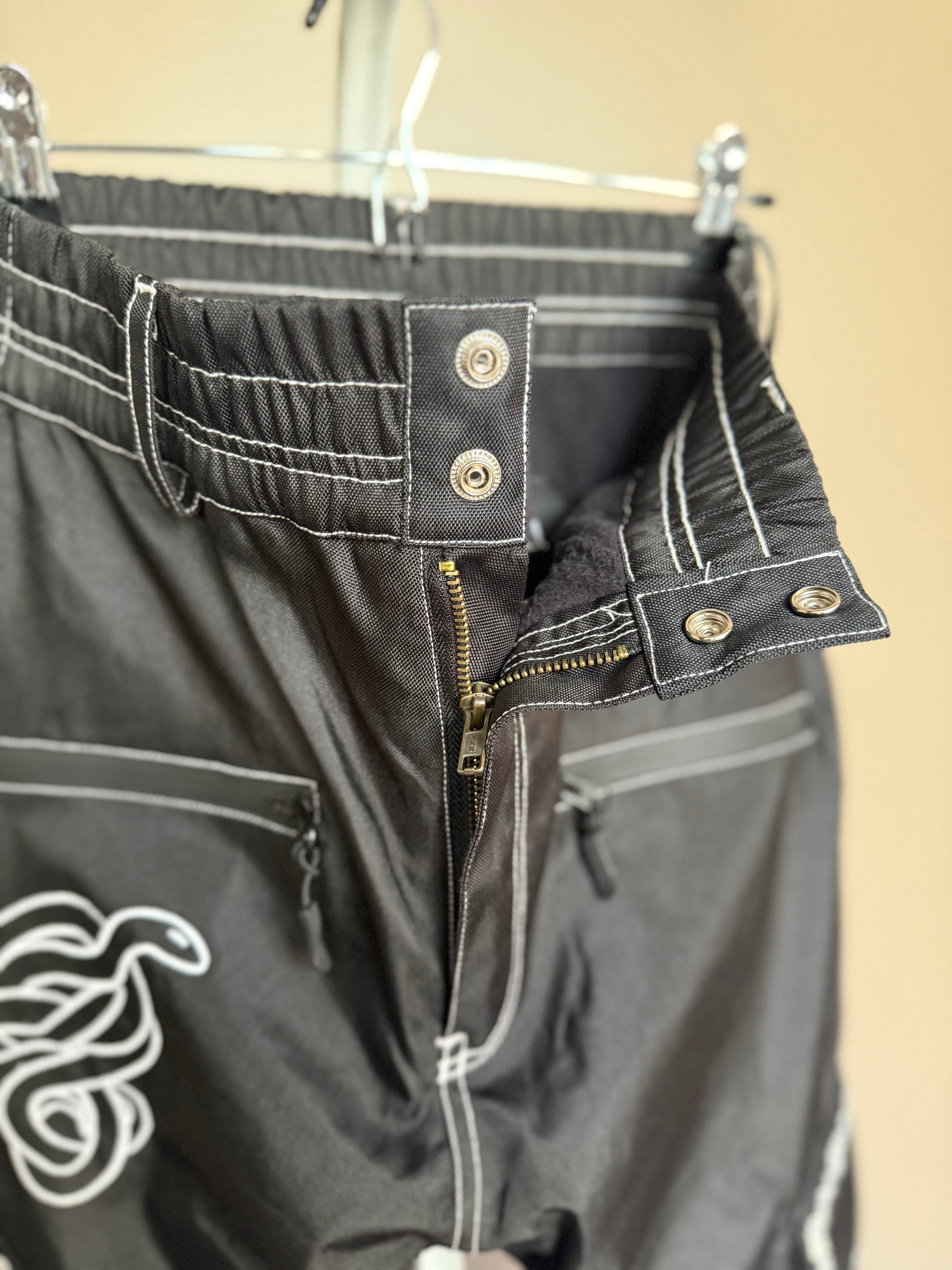 Max Reade Apparel GROM (XS) Snow Pants - White on Black