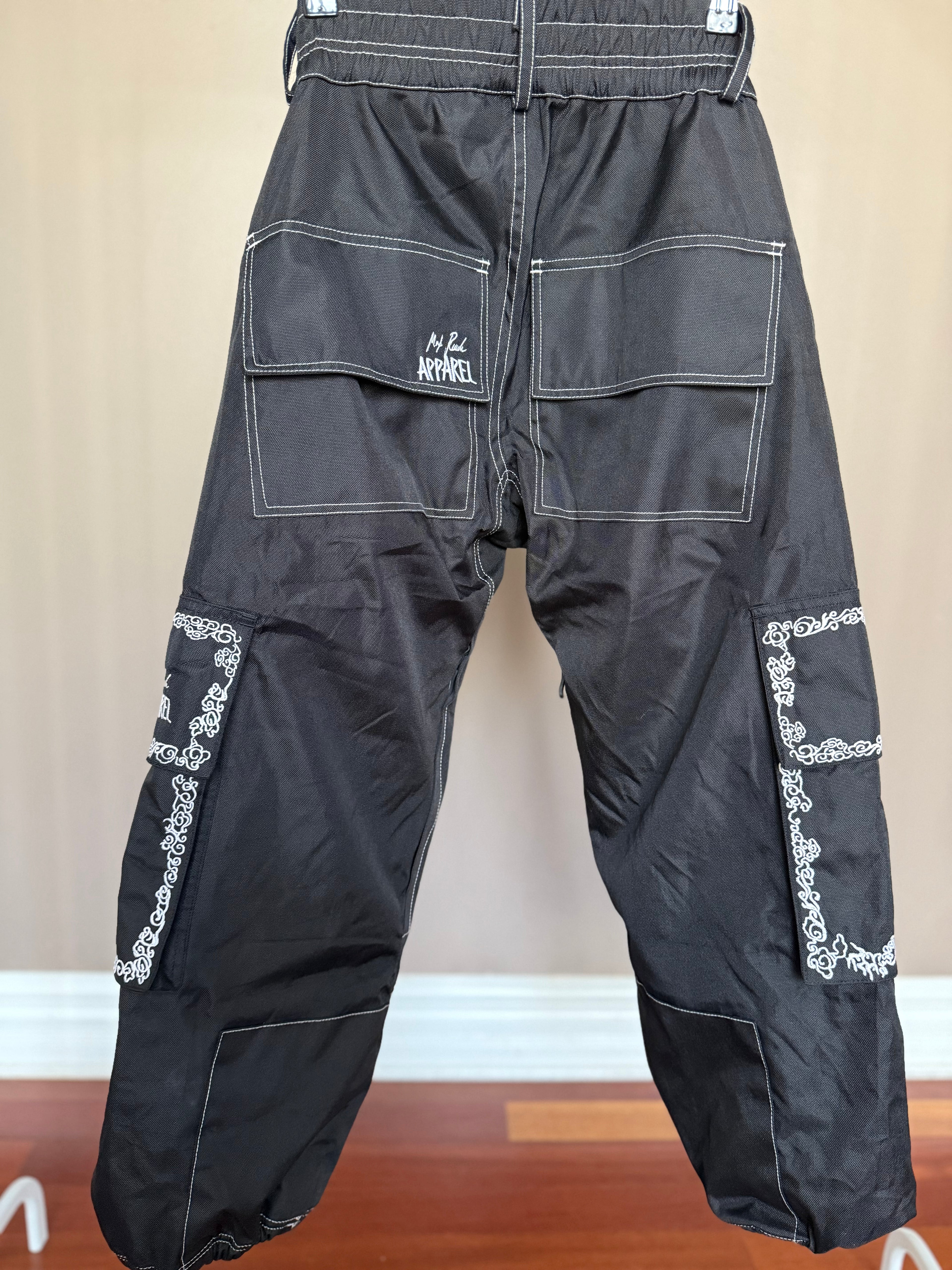 Max Reade Apparel GROM (XS) Snow Pants - White on Black