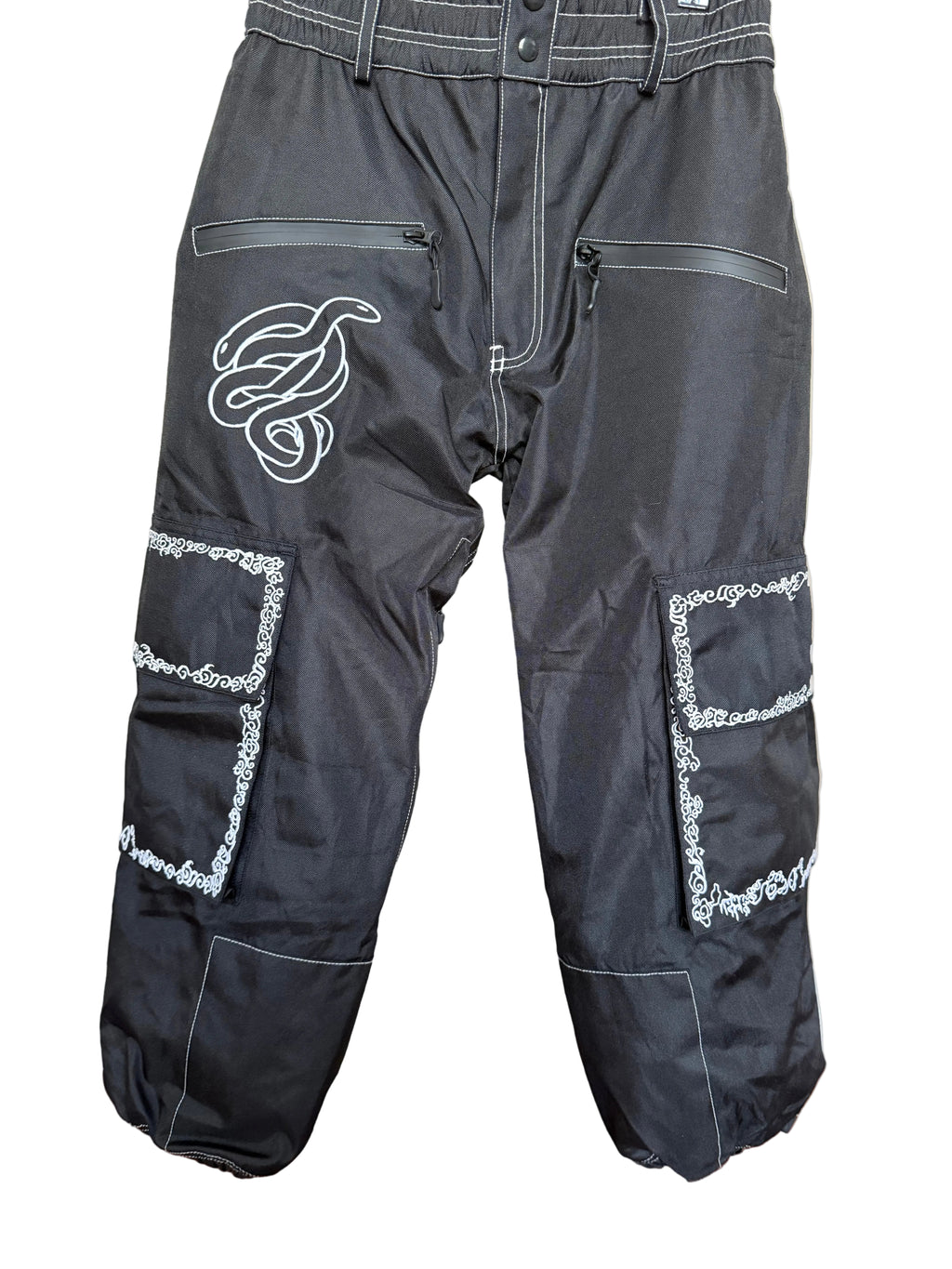 Max Reade Apparel GROM (XS) Snow Pants - White on Black