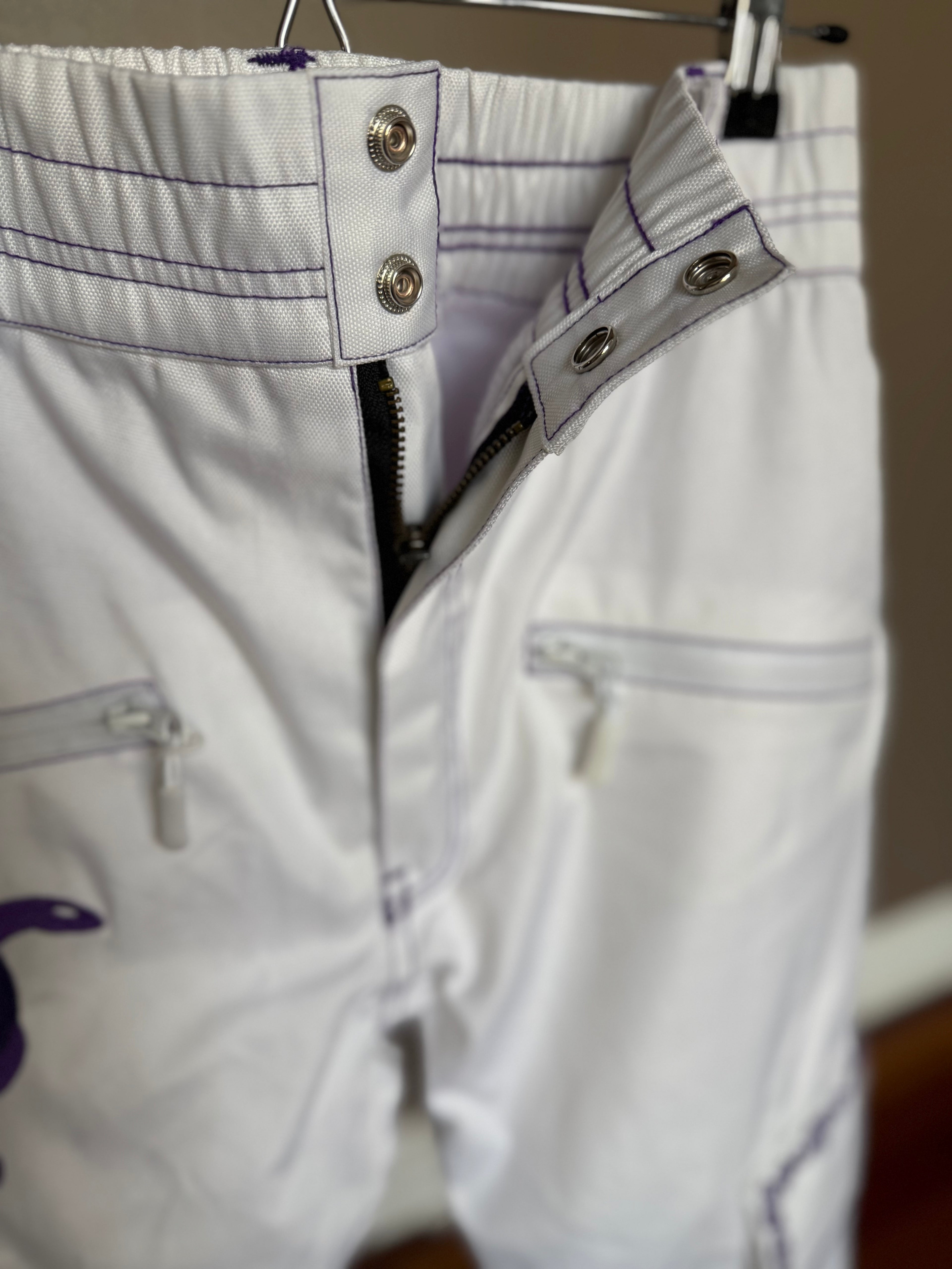 Max Reade Apparel GROM (XS) Snow Pants - Purple on White