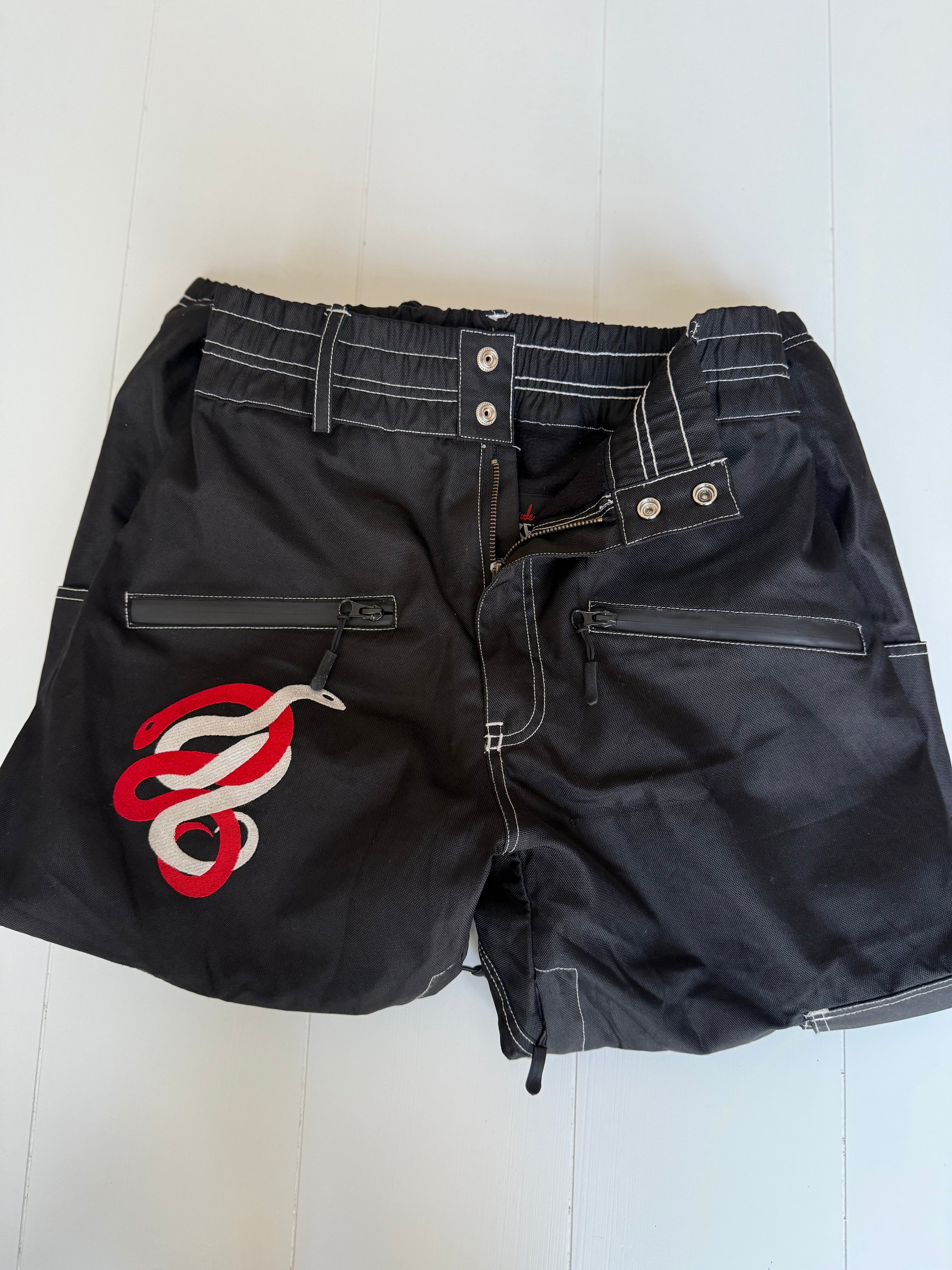 Max Reade Apparel GROM (XS) Snow Pants - Classy Black (with Red Highlights)