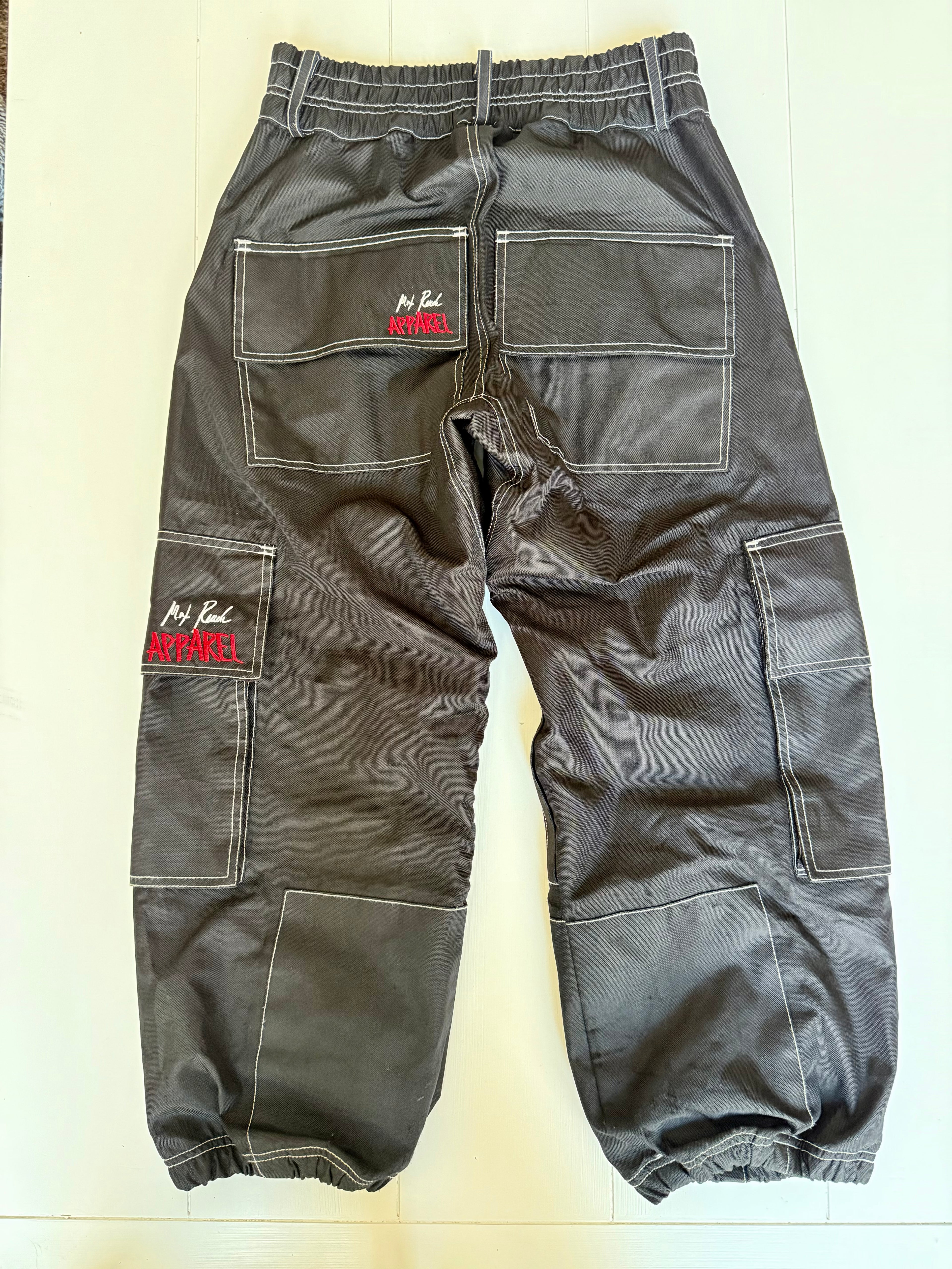 Max Reade Apparel GROM (XS) Snow Pants - Classy Black (with Red Highlights)