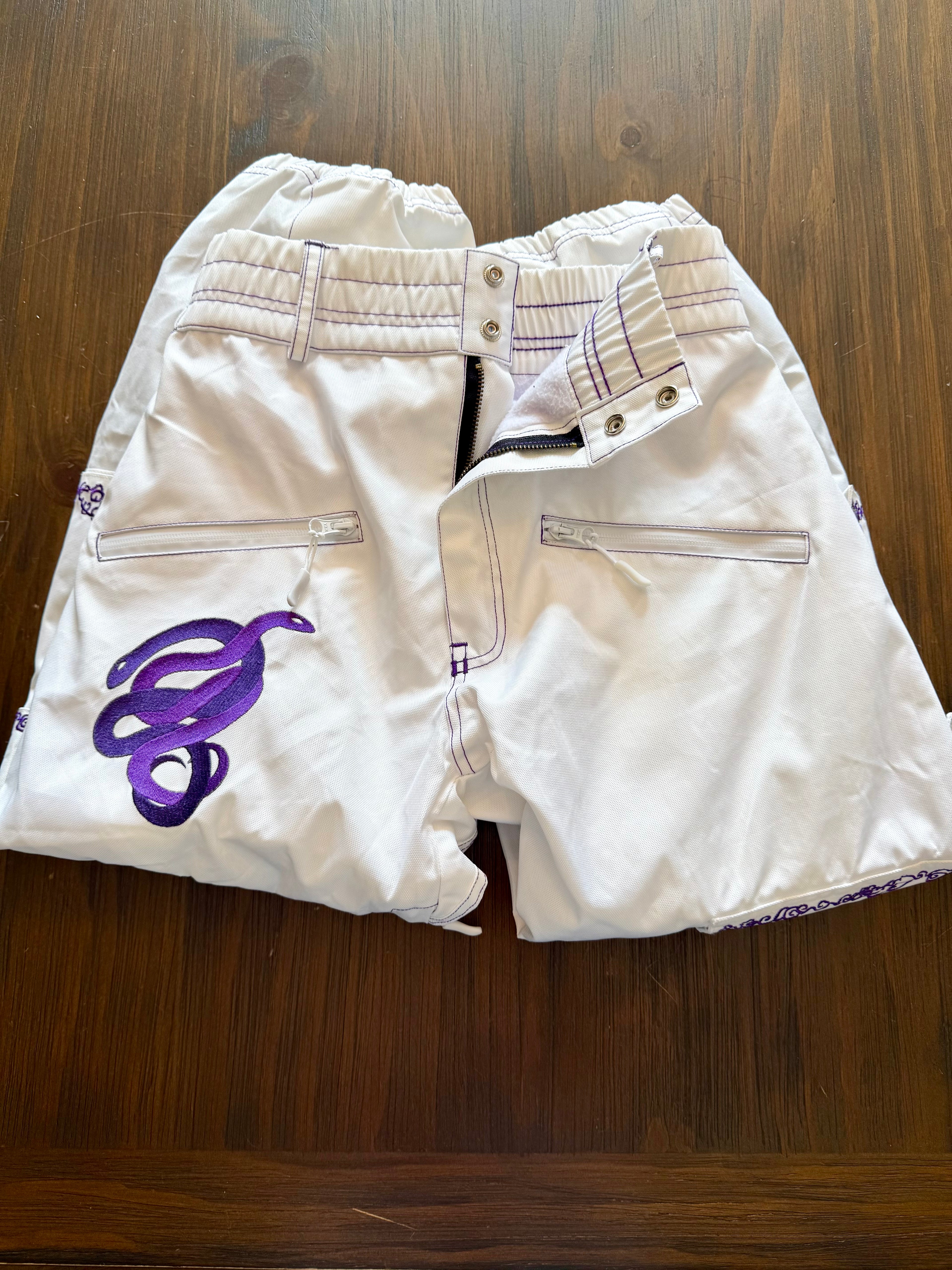 Max Reade Apparel GROM (XS) Snow Pants - Purple on White