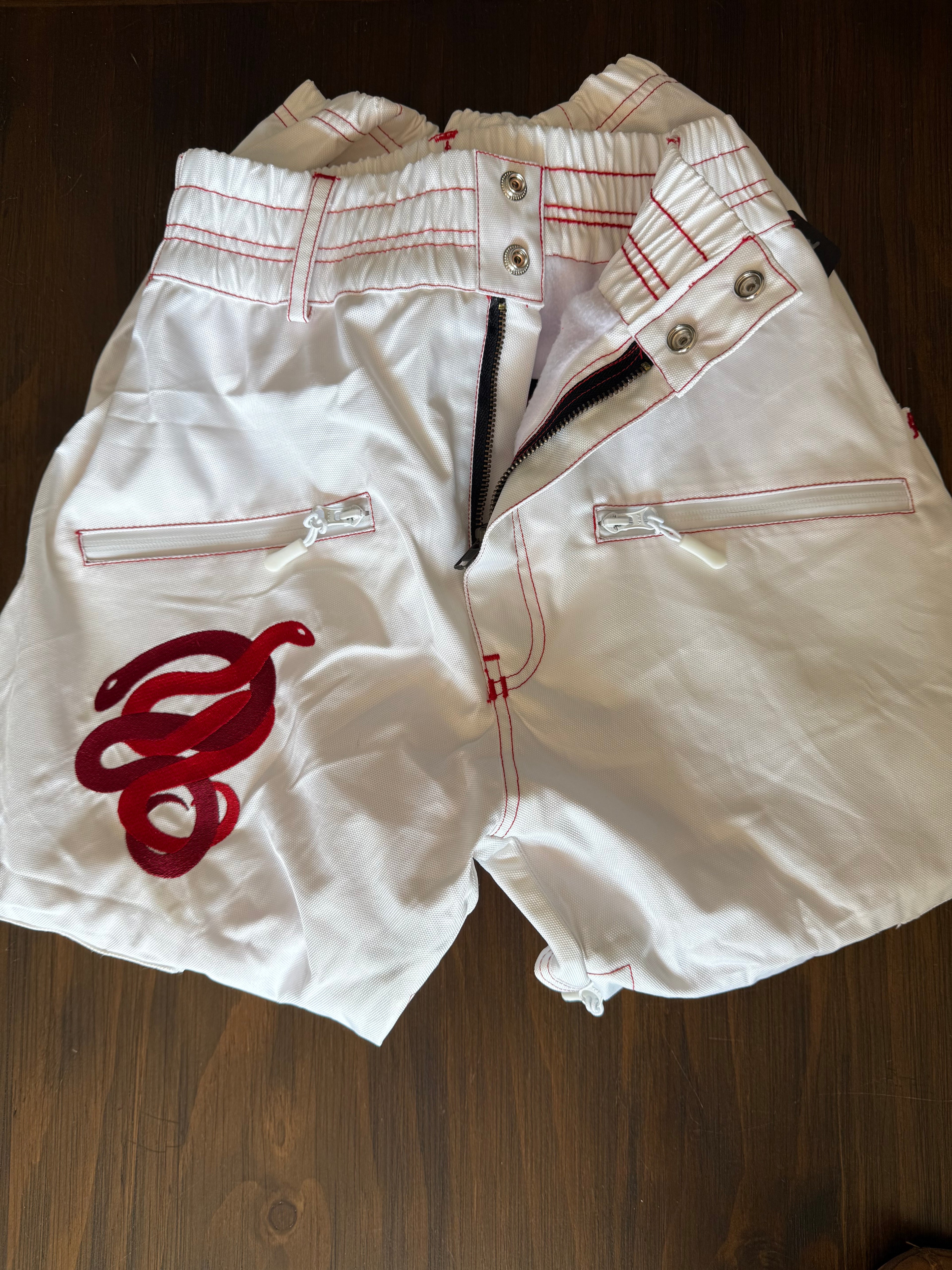 Max Reade Apparel GROM (XS) Snow Pants - Red on White