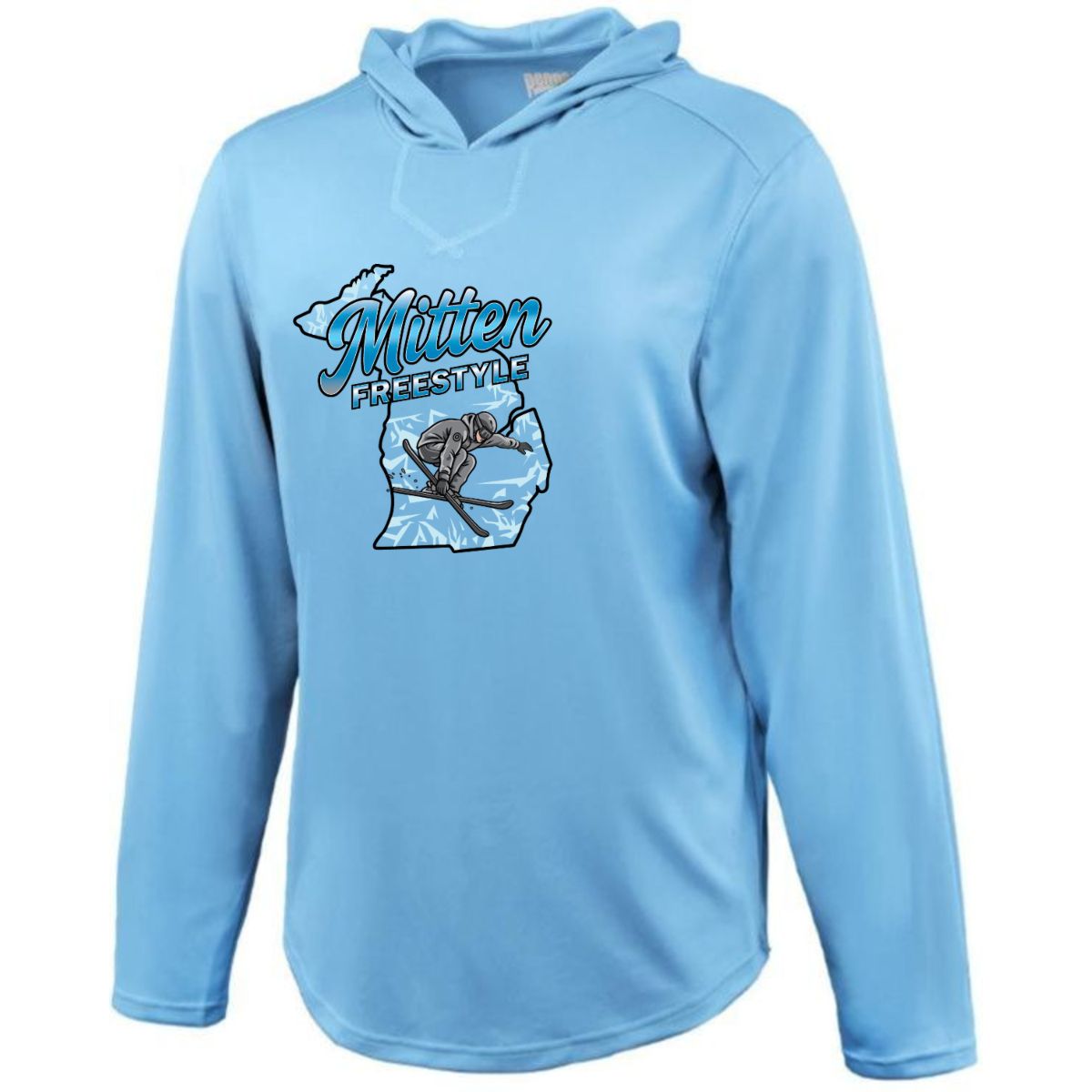 ~Mitten Freestyle Trophy Michigan Tribute Hoody in Carolina Blue
