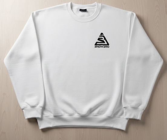 Snowbro Apparel Classic Crewneck Sweatshirt in White