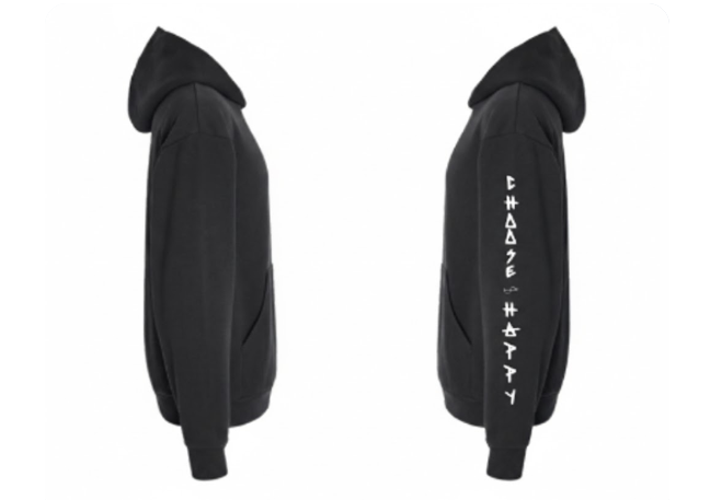 Skroove Choose Happy Shred Squad Black Heavyweight Hoodie