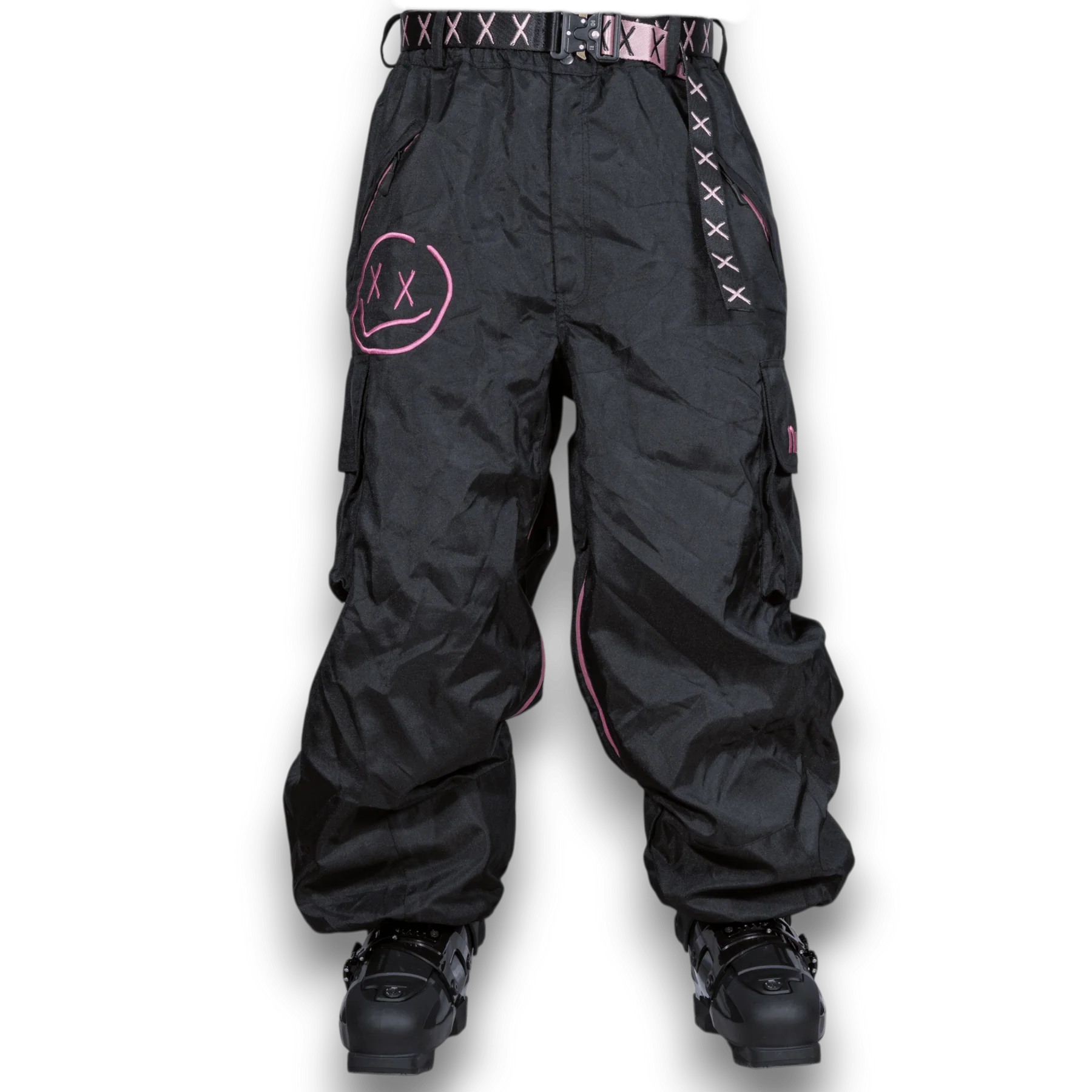Numbskull Slacker Baggy Snow Pant 2.0 - Black/Pink