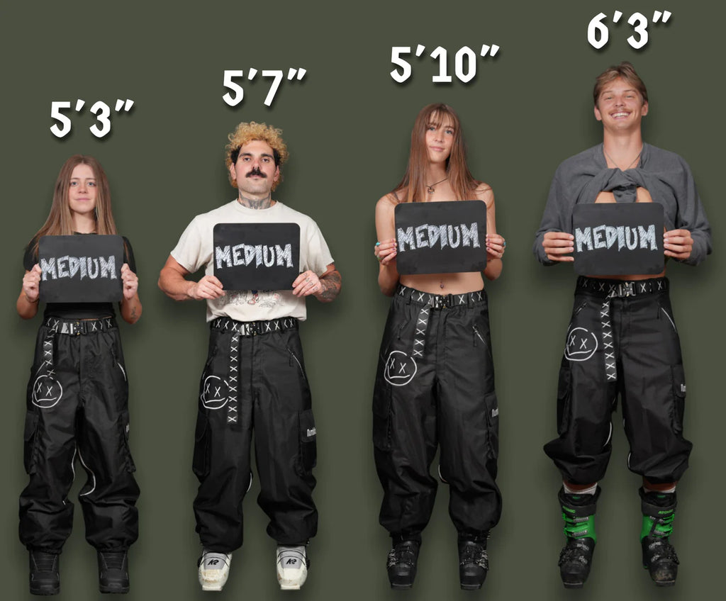 Numbskull Slacker Baggy Snow Pant 2.0 - Black/Pink