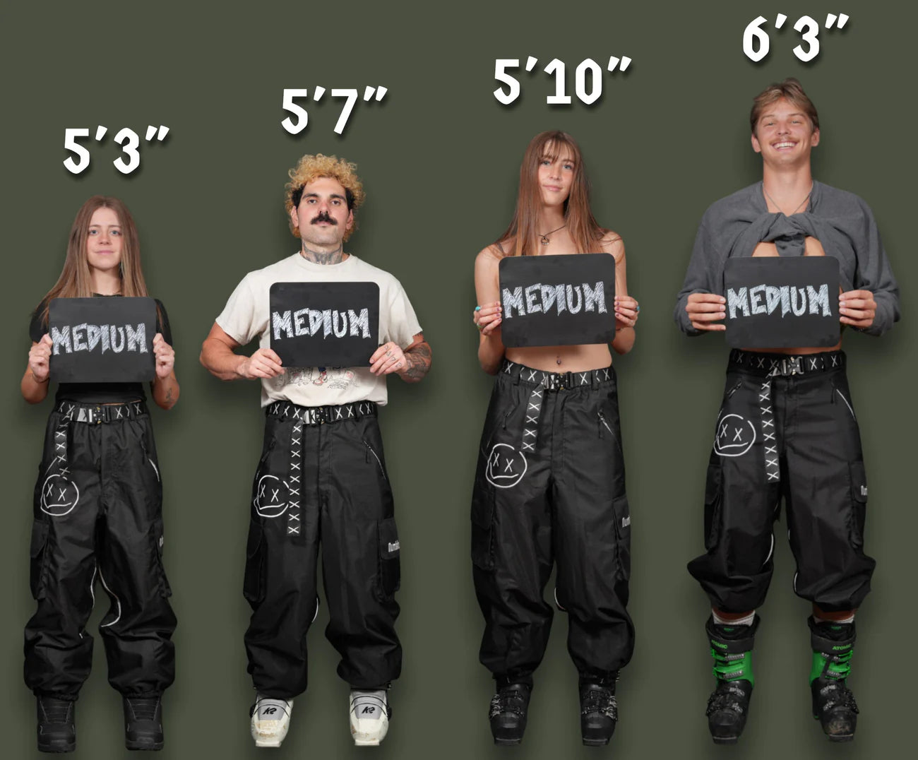 Numbskull Slacker Baggy Snow Pant 2.0 - Black